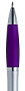 Srebrno-fioletowy, plastikowy długopis reklamowy AP1001-21