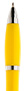 Żółty, plastikowy długopis reklamowy AP1001b-08