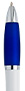 Biało-niebieski, plastikowy długopis reklamowy AP1001w-04