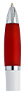 Biało-czerwony, plastikowy długopis reklamowy AP1001w-05