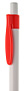 Biało-czerwony, plastikowy długopis reklamowy AP2090c-05