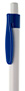 Biało-niebieski, plastikowy długopis reklamowy AP2090c-04