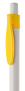 Biało-żółty, plastikowy długopis reklamowy AP2090c-08