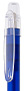 Biało-niebieski, plastikowy długopis reklamowy AP2208-04