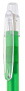 Biało-zielony, plastikowy długopis reklamowy AP2208-09
