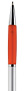 Srebrno-czerwony, plastikowy długopis reklamowy AP4024-05
