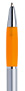 Srebrno-pomarańczowy, plastikowy długopis reklamowy AP4024-10