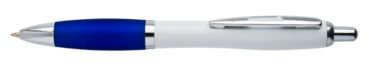 Plastikowy długopis reklamowy AP1001w-04 - biało-niebieski