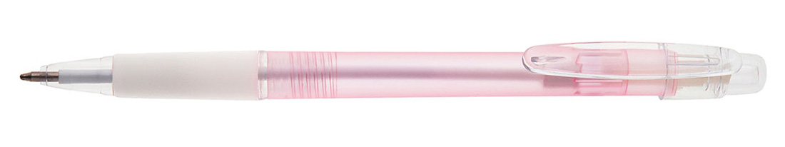 Plastikowy długopis reklamowy AP2208-11 - biało-różowy