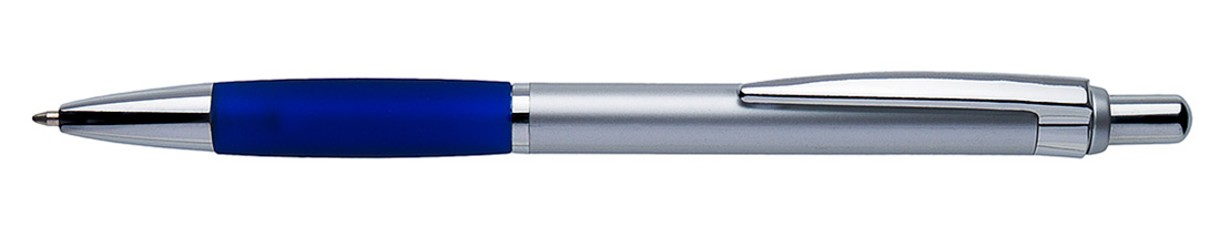 Plastikowy długopis reklamowy AP4024-04 - srebrno-niebieski