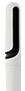 Biało-czarny, plastikowy długopis reklamowy AP4515w-03
