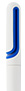 Biało-niebieski, plastikowy długopis reklamowy AP4515w-04