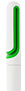 Biało-zielony, plastikowy długopis reklamowy AP4515w-09