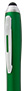 Czarno-zielony, plastikowy długopis reklamowy AP7020-09